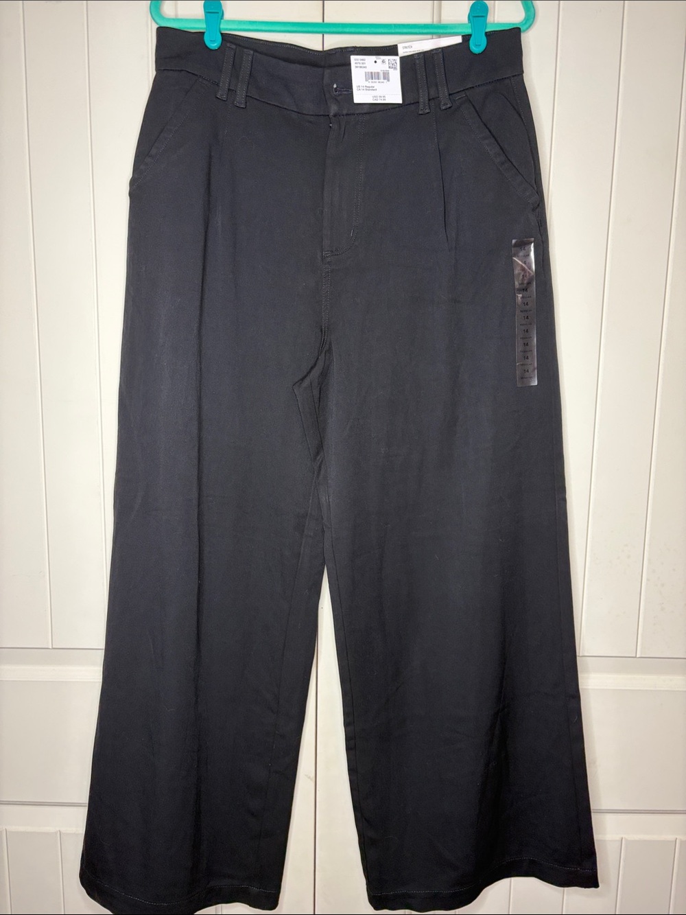 American Eagle Outfitters Super High Rise Black Wide-Leg Women's Pants NEW 14